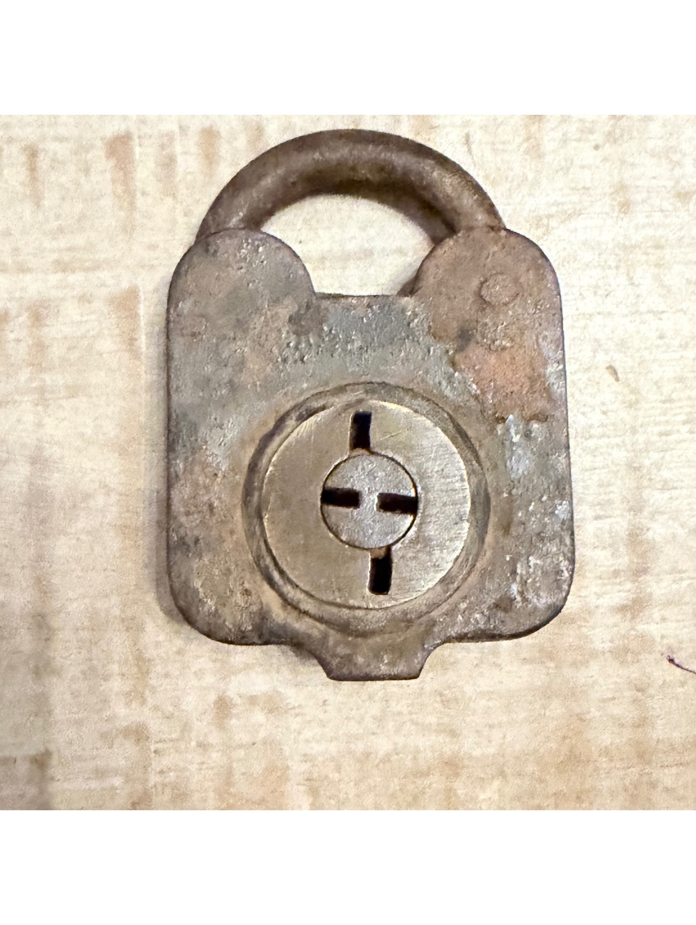 Antique Sargent & Co S&Co Iron Padlock Push Key Lock Open Shackle No Key